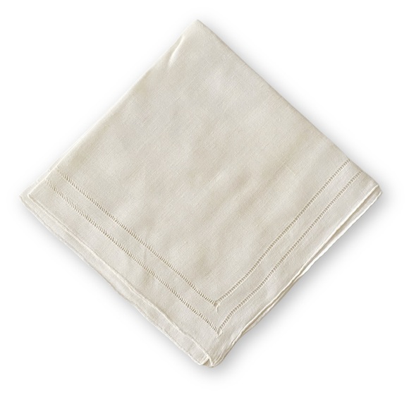 Antique Midcentury Off White Linen J Monogram Embroidered Handkerchief - Picture 2 of 6